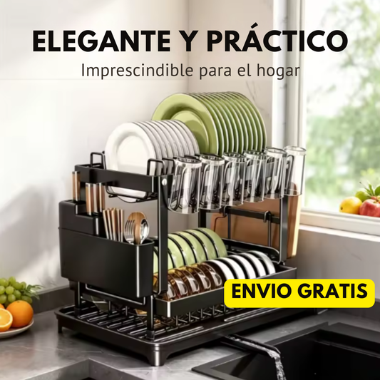 Escurridor de Platos de Dos Niveles